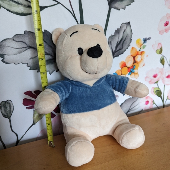 Winnie the Pooh baby ivy & lamb plush beige & blue 6" stuffed animal washable - Picture 2 of 12